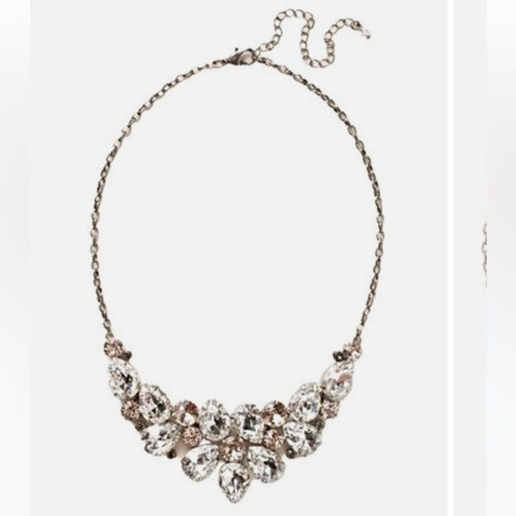 Sorrelli Dare to Pear Statement Bib Necklace Clear & AE Swarovski Crystals $353 - Picture 7 of 12